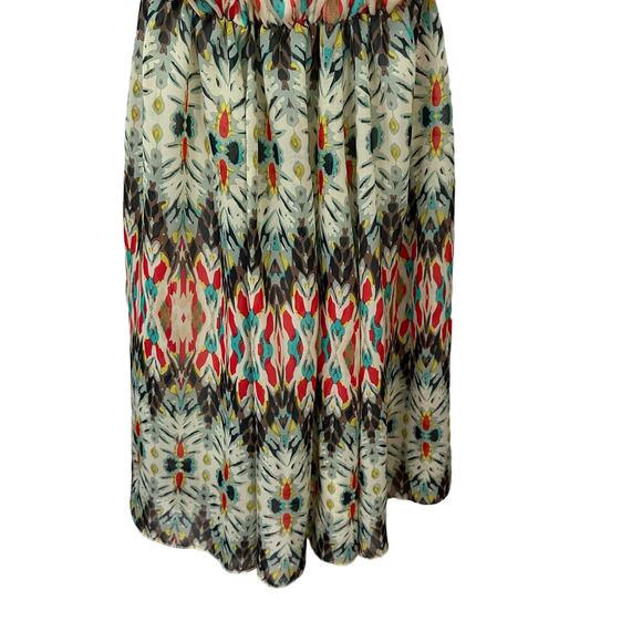 Ocean Drive Boho Mini Halter Sundress V‎ Neck Braided Straps Lined Womens S - Picture 6 of 9